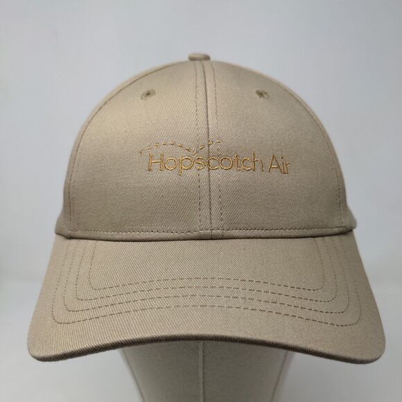 Lands' End Men's Strapback Hat Tan Size OS Hopscotch Air Embroidered Logo - Picture 2 of 11